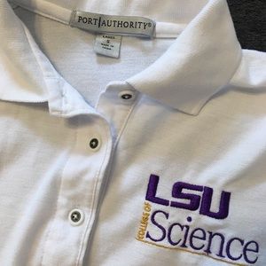 Ladies white LSU polo